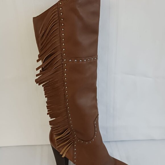 NIB Size 8.5M Nicole Ageless Rust Red Knee High - Picture 5 of 10
